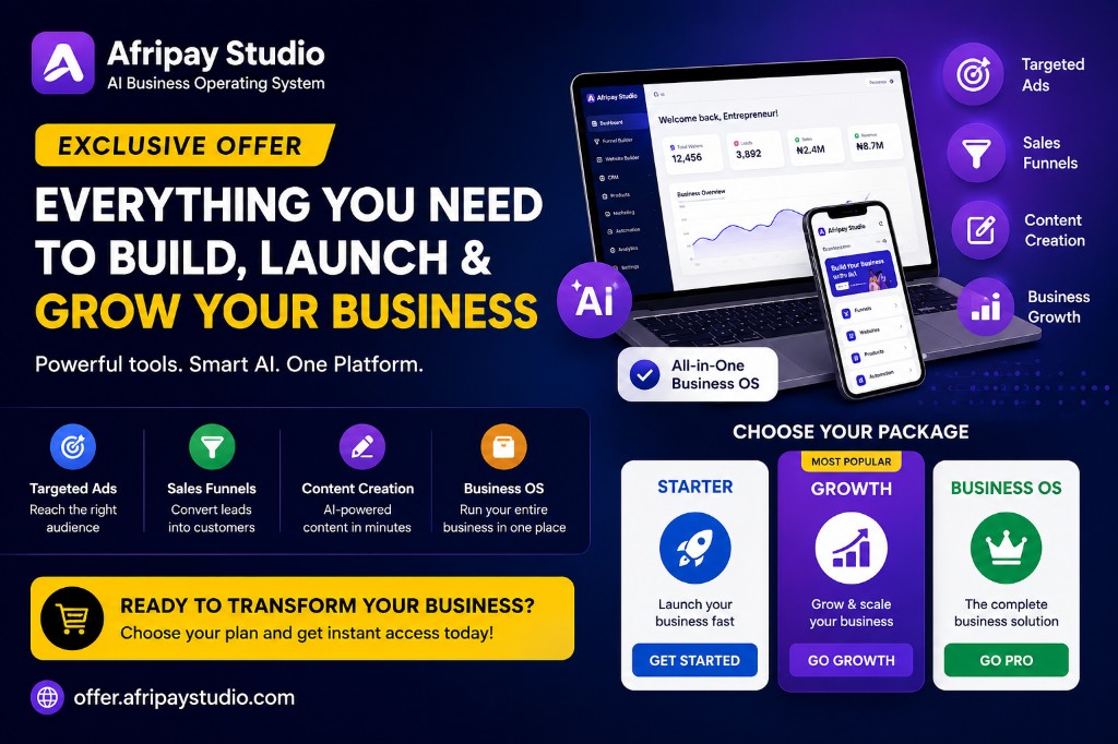 Afripay Studio — everything you need to build, launch and grow your business